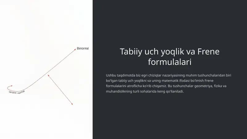 Tabiiy uch yoqlik va Frene formulalari