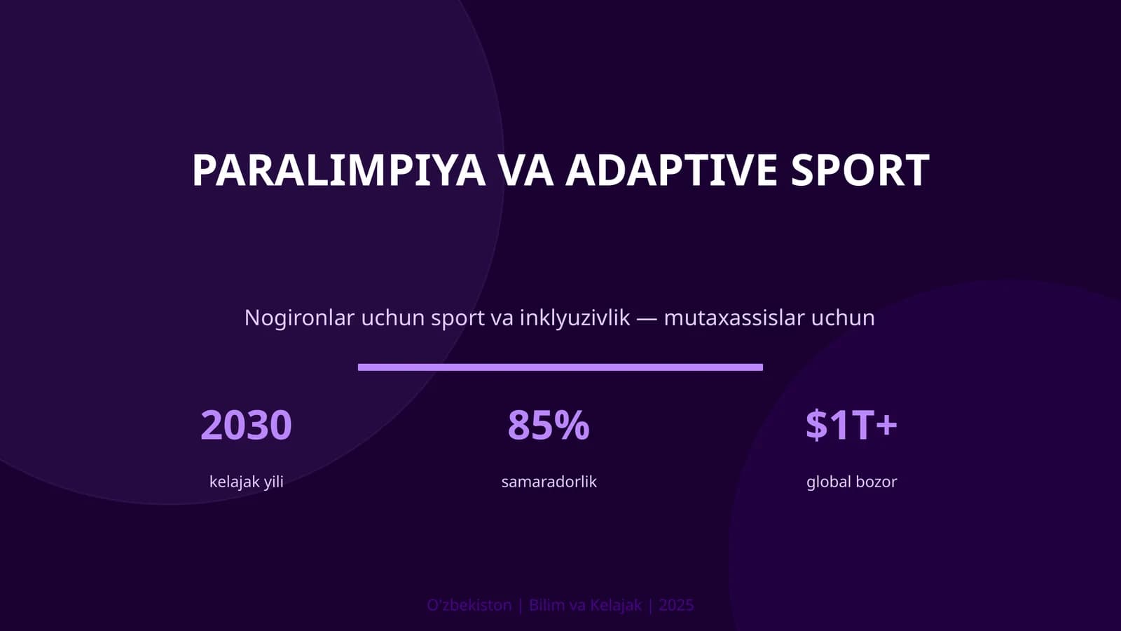 Paralimpiya va adaptive sport