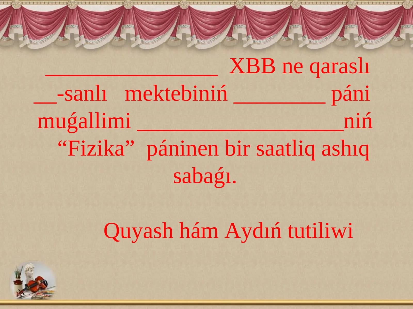 Fizika Sabaq Ashig'i