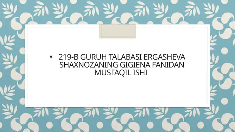 Ichimliksuvi va uning global muammosi