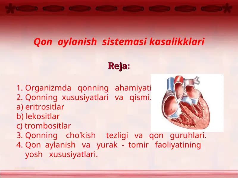 Qon aylanish sitemasi kasaliklari