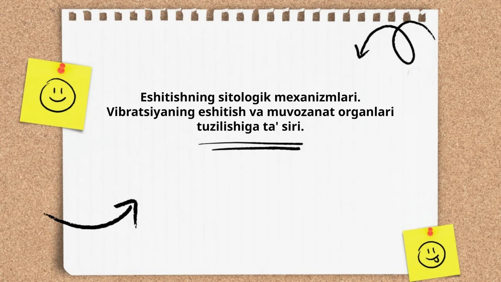 Eshitishning sitologik mexanizmlari. Vibratsiyaning eshitish va muvozanat organlari tuzilishiga ta'siri