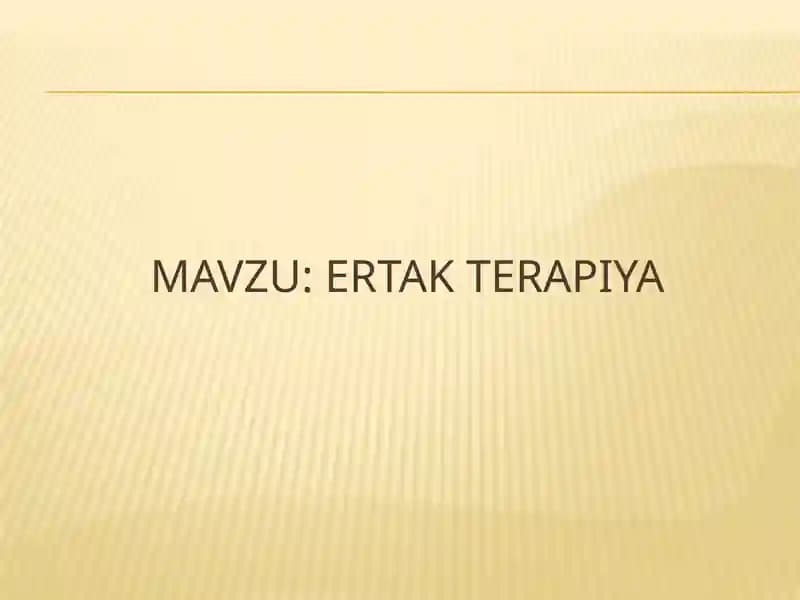 ERTAK TERAPIYA