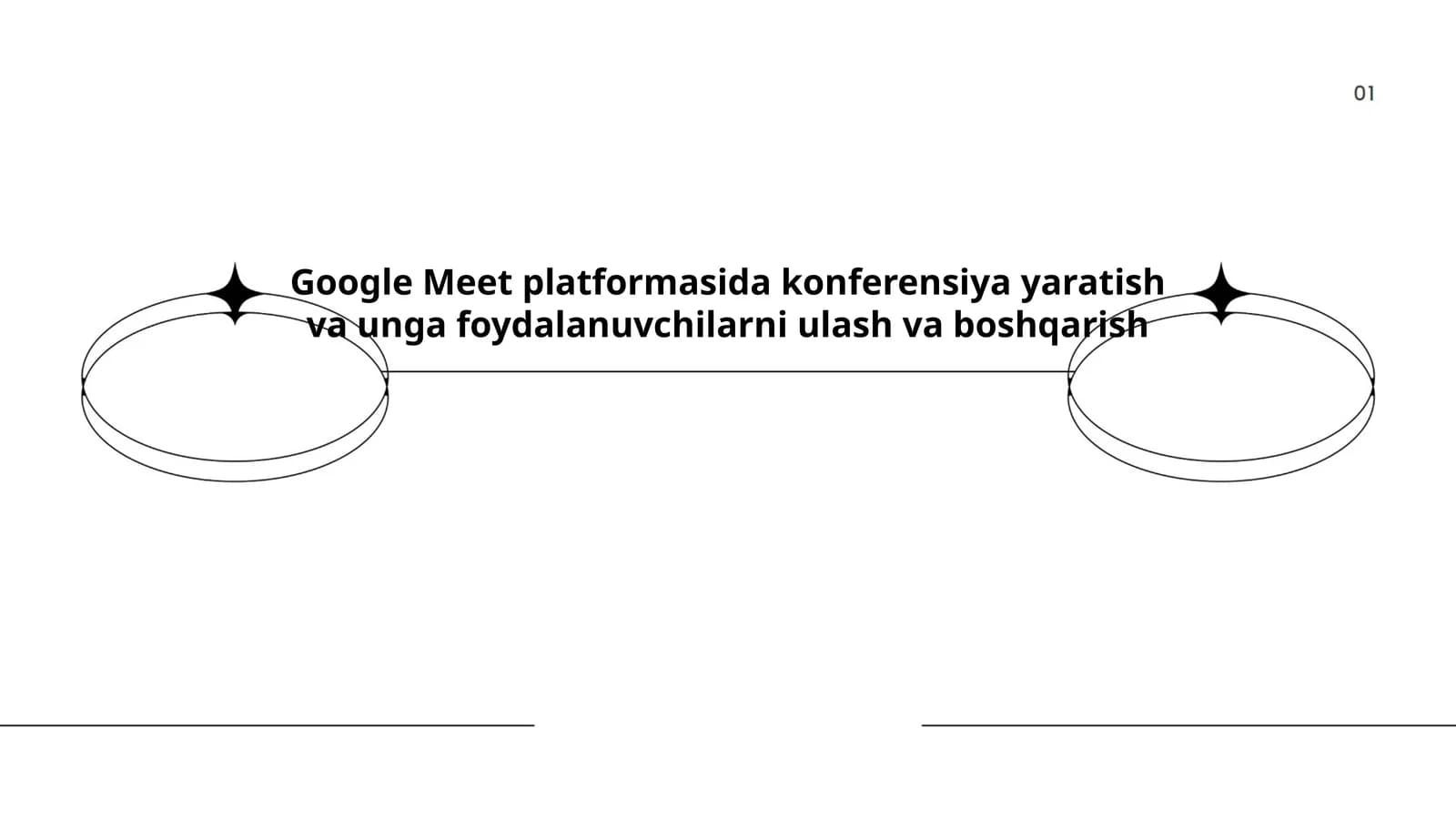Google Meet platformasida konferensiya yaratish va unga foydalanuvchilarni ulash va boshqarish