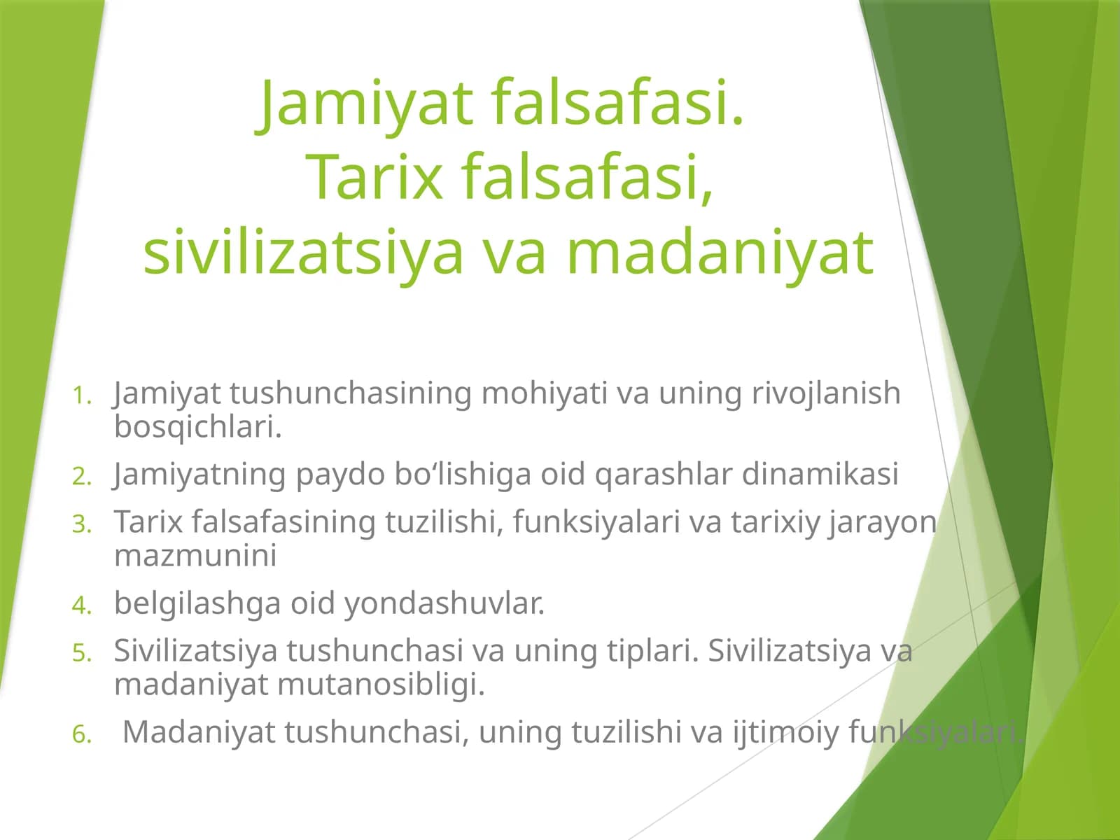 Jamiyatfalsafasi.Tarixfalsafasi,sivilizatsiyavamadaniyat