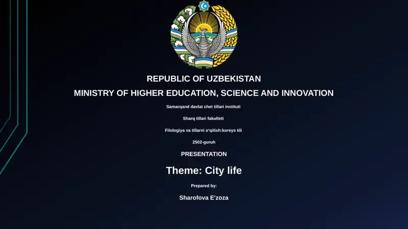Presentation on City Life