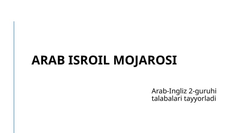 Arab-Isroilmojarosi