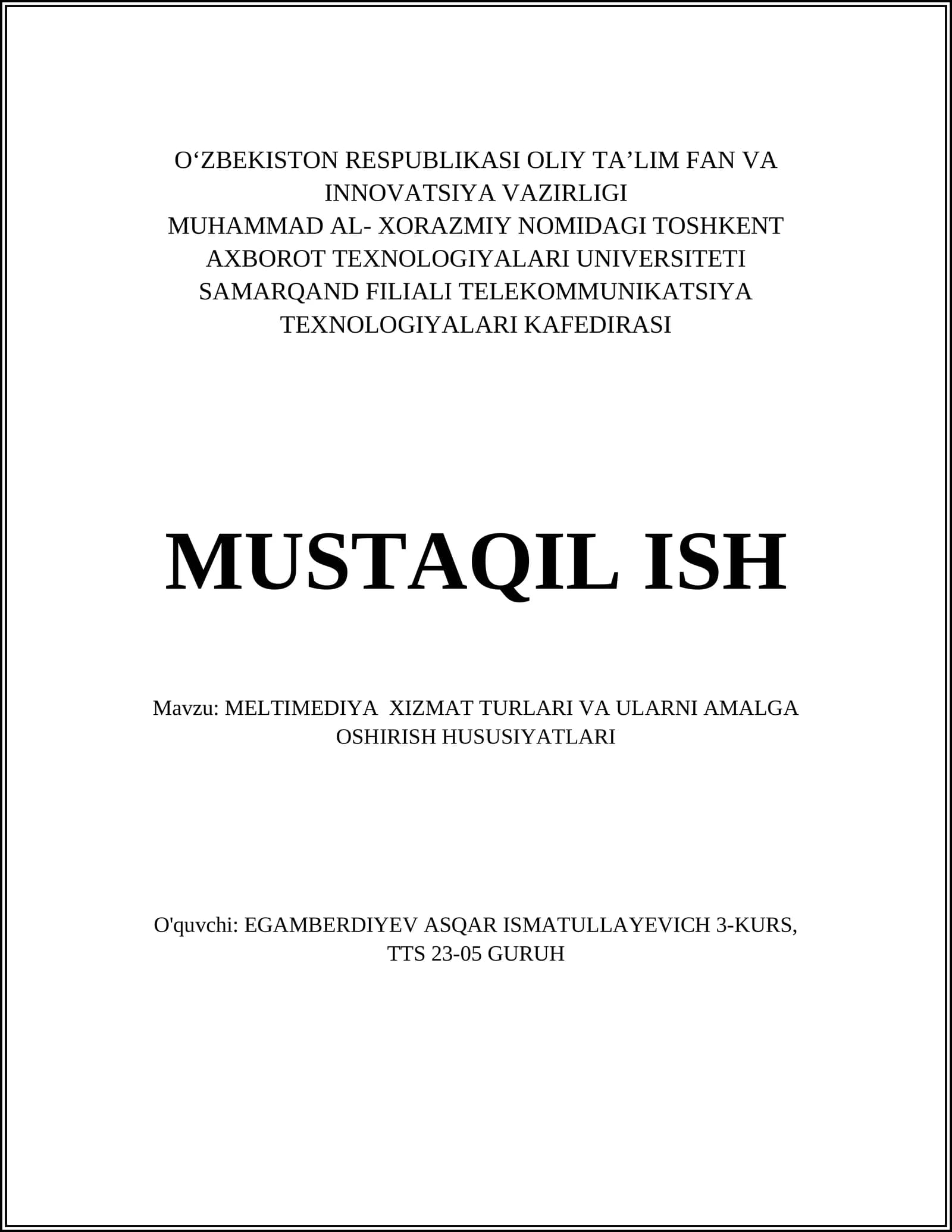 Multimedia xizmatlari