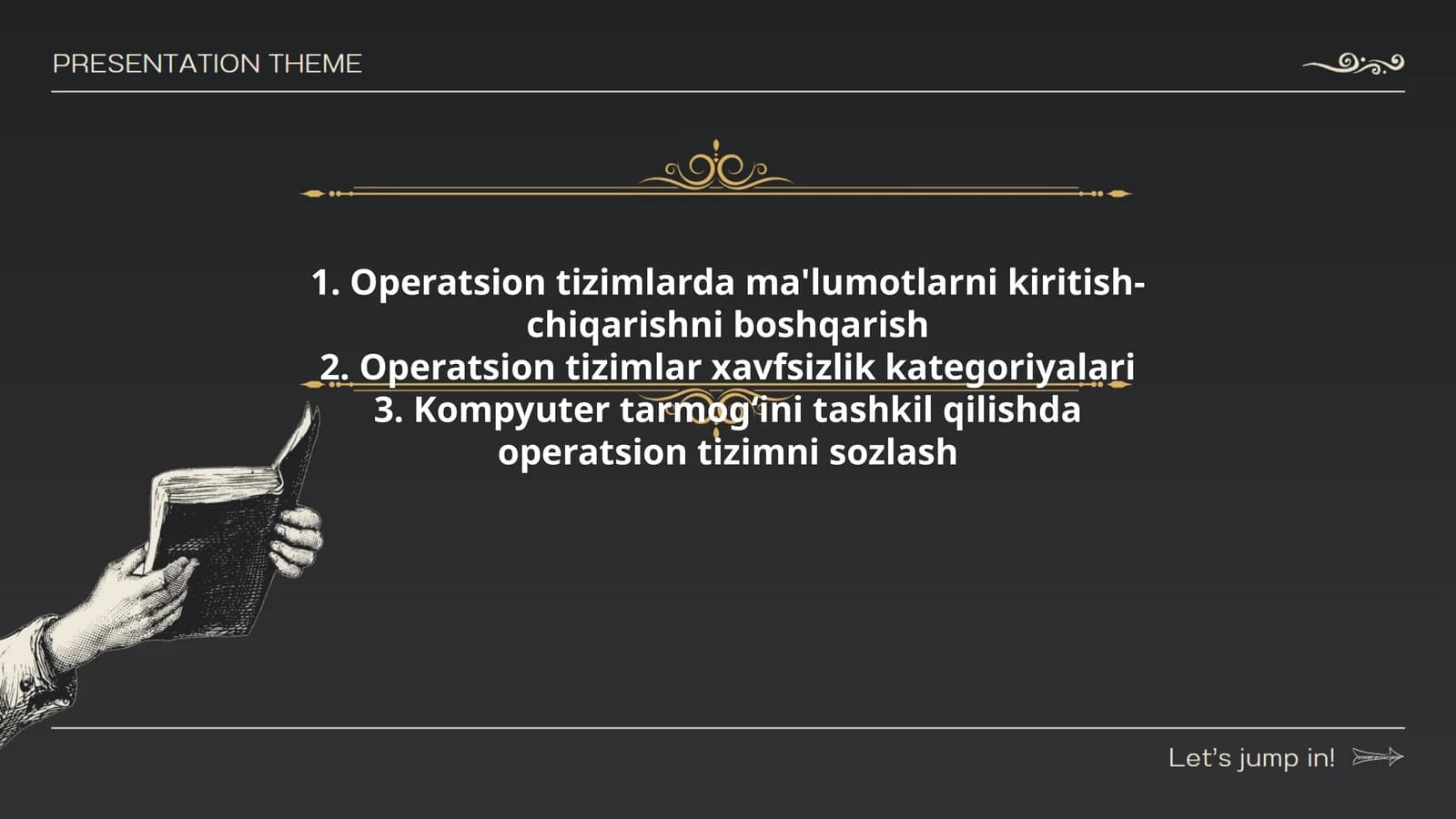 Operatsion tizimlarda ma'lumotlarni kiritish-chiqarishni boshqarish