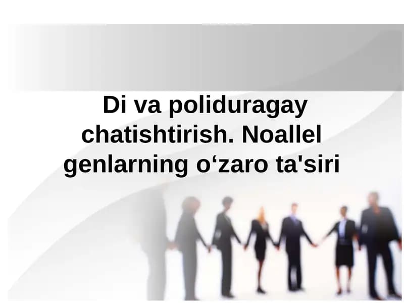 Noallel Genlarning O‘zaro Ta’siri va Poliduragay Krosslarida Xulosa