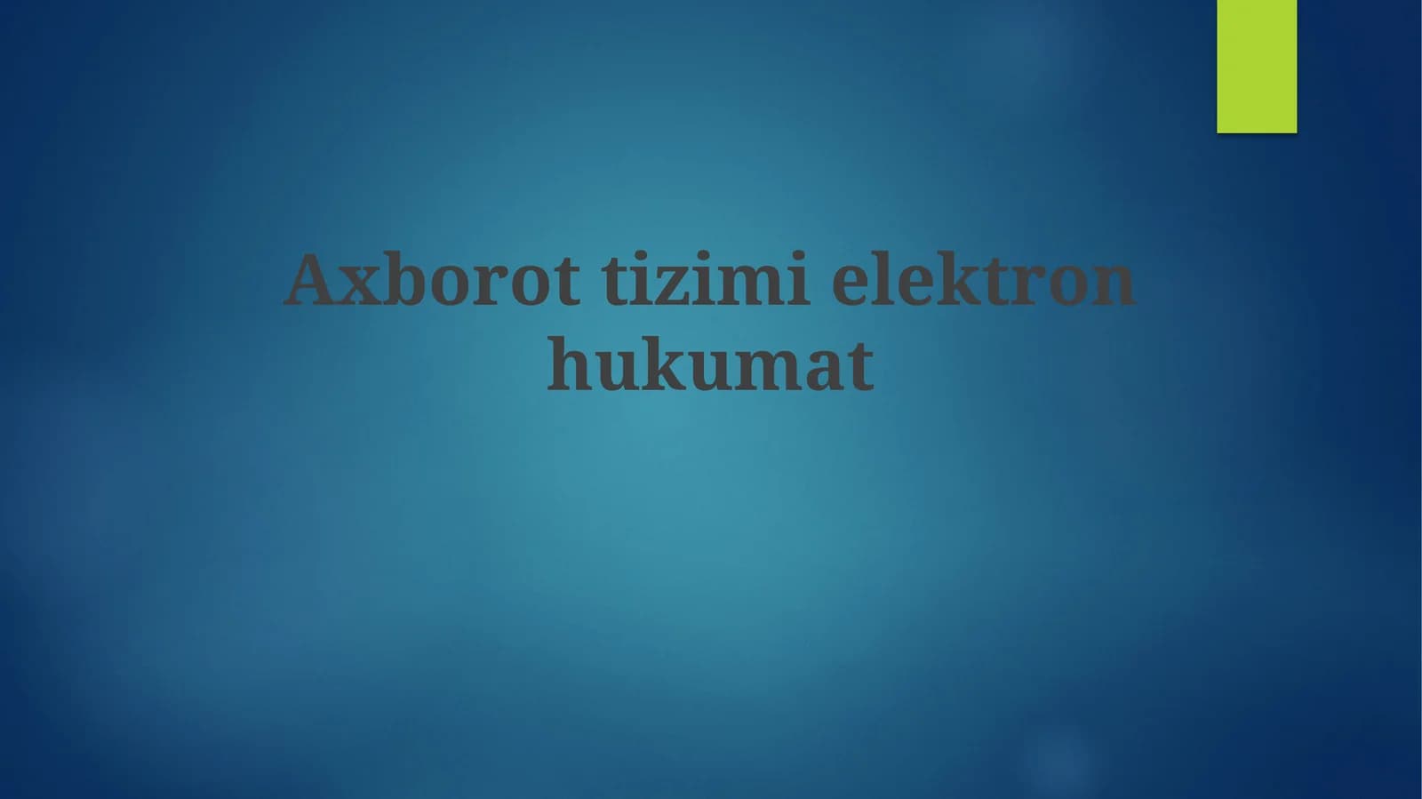 Elektron Hukumat Axborot Tizimi