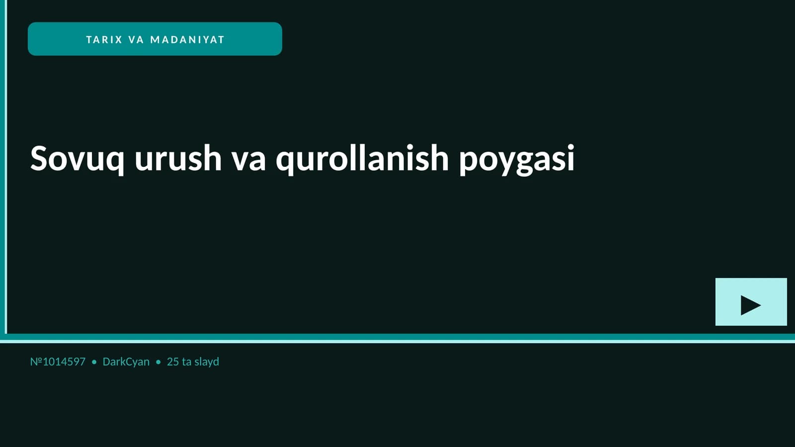 Sovuq urush va qurollanish poygasi