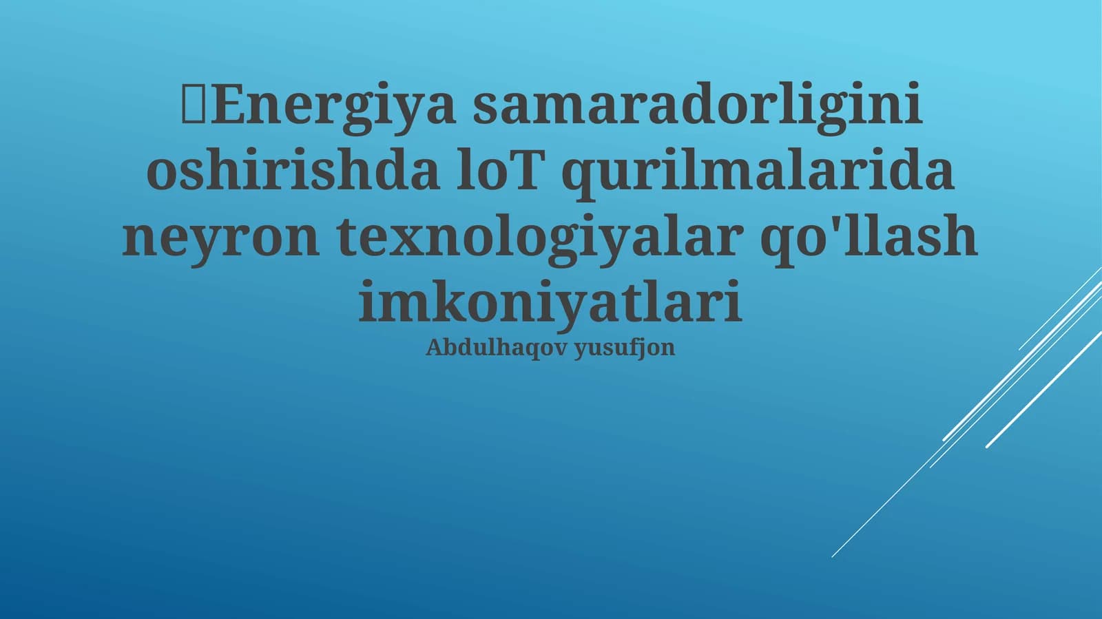 Neyrosete texnologiyalari