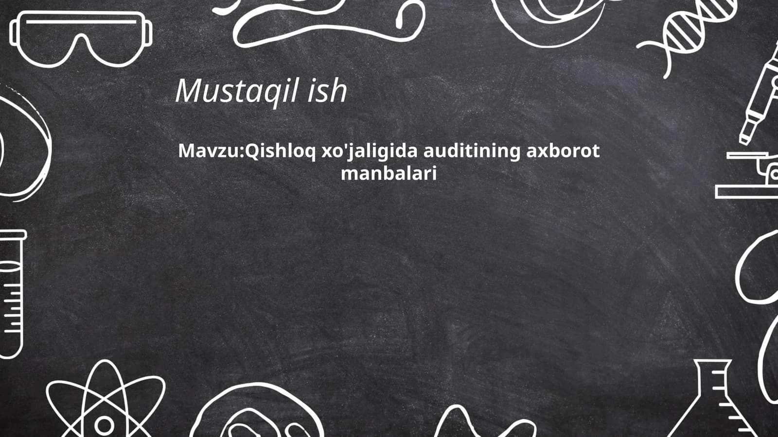 Qishloq xo'jaligida auditining axborot manbalari