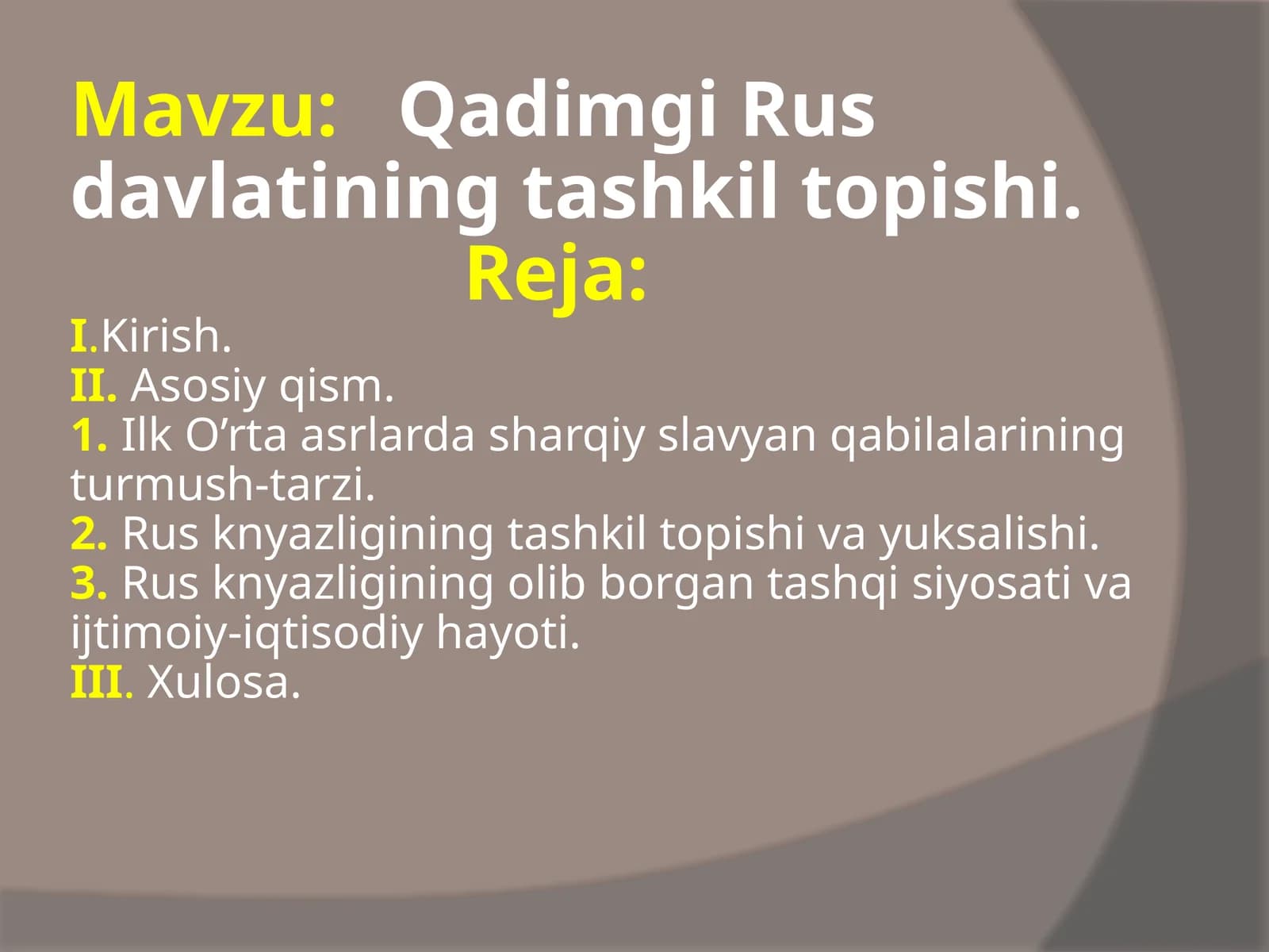Qadimgi Rus davlatining tashkil topishi