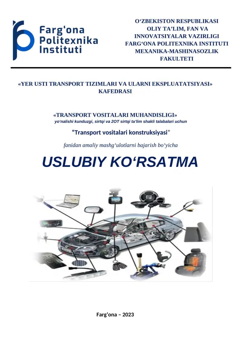 Transport vositalari konstruksiyasi