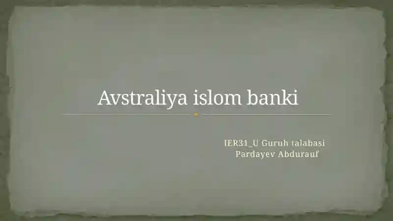 Avstraliya Islom Banki