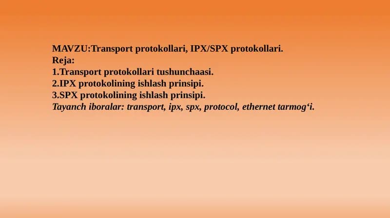 Transport protokollari