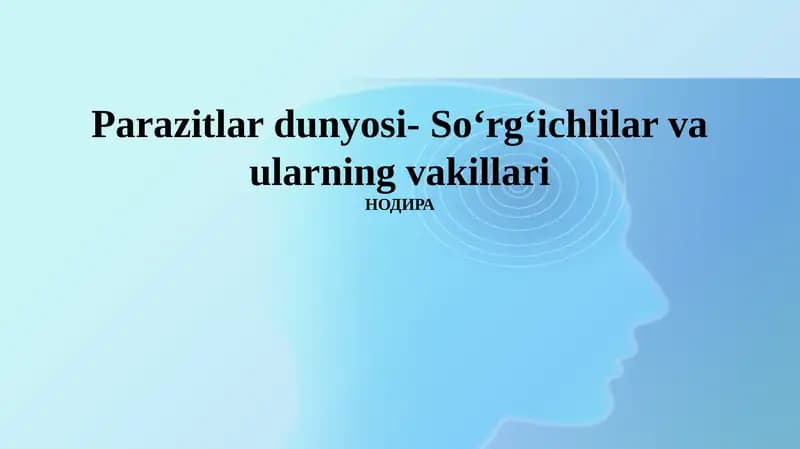 Trematodalar: Umumiy Tavsif va Biologiya