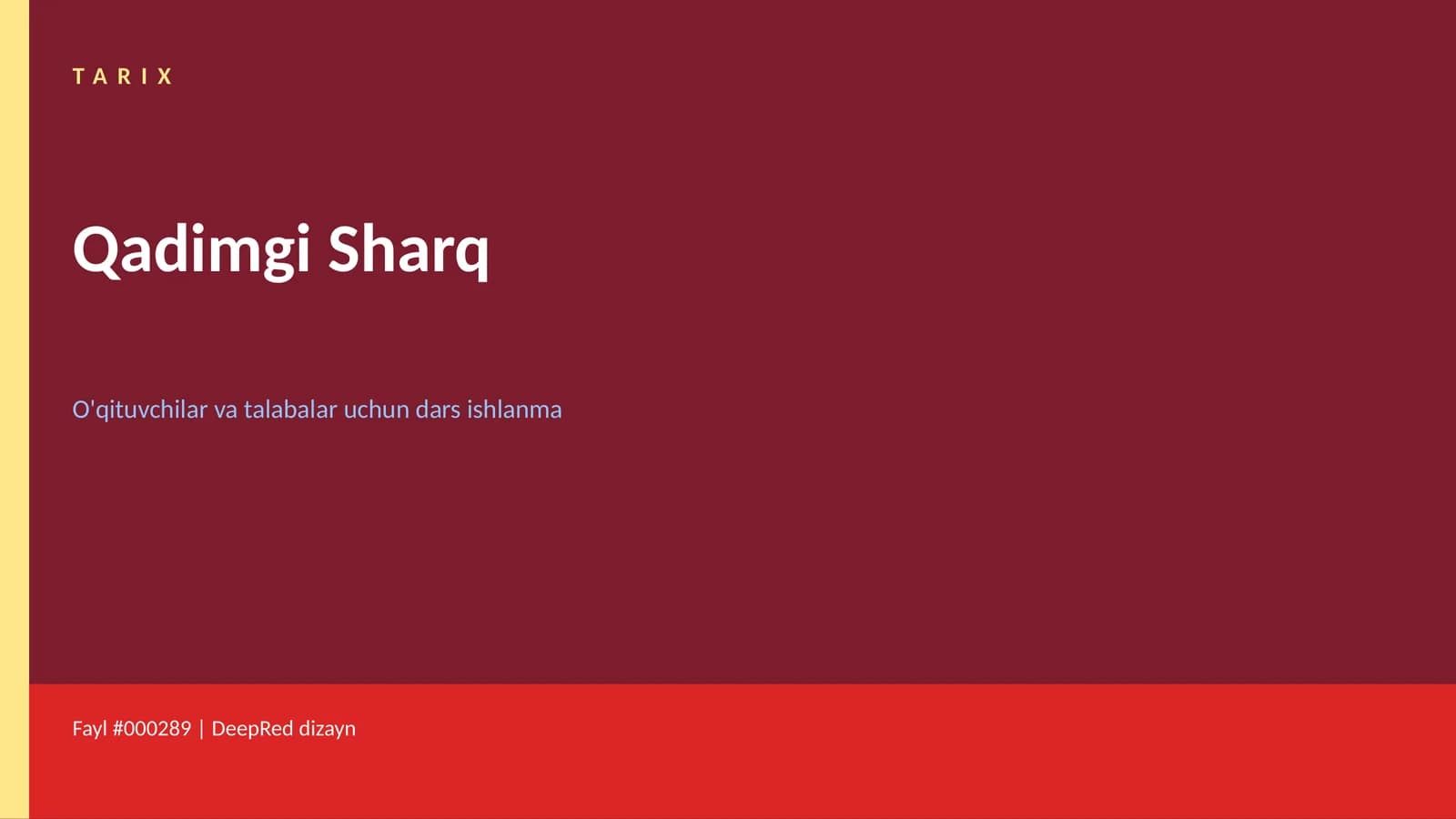 Qadimgi Sharq dars ishlanma