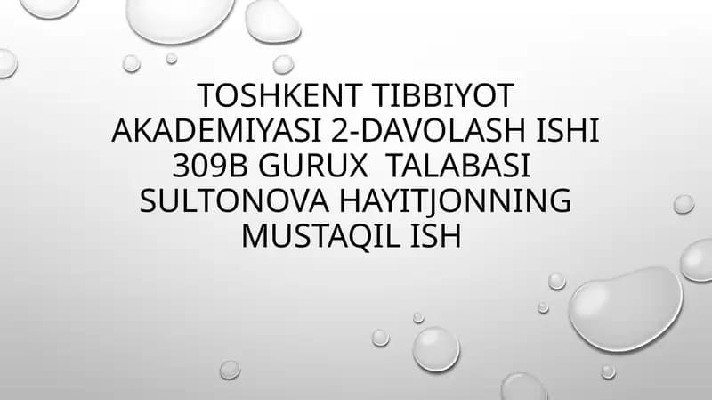 O’t-toshkasalliklari