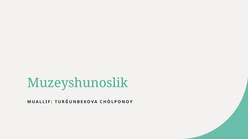 Namangan òlkashunoslik muzeyi haqida umumiy tushuncha