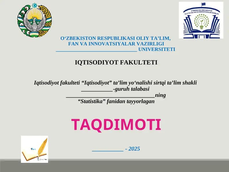 Narxlar dinamikasi va inflyatsiyani prognozlashning statistik usullari