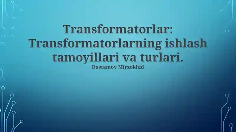 Transformatorlar