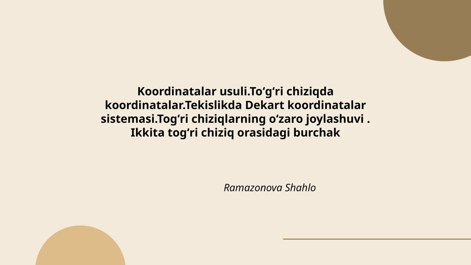 Koordinatalar usuli