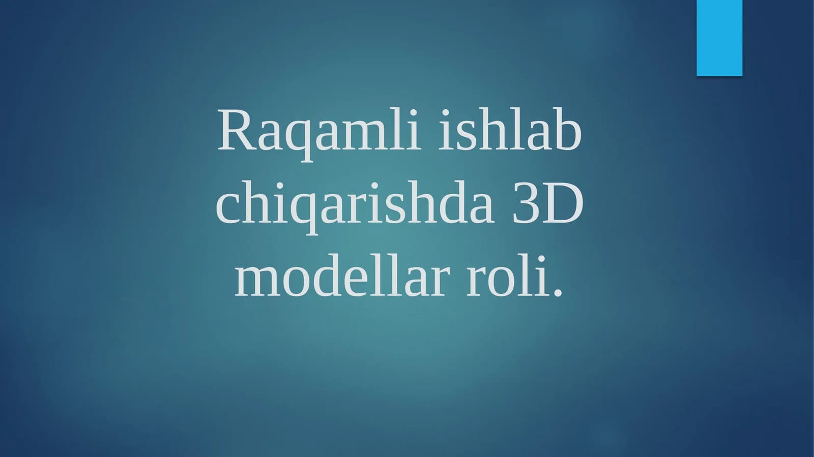 3D model modellashtirish