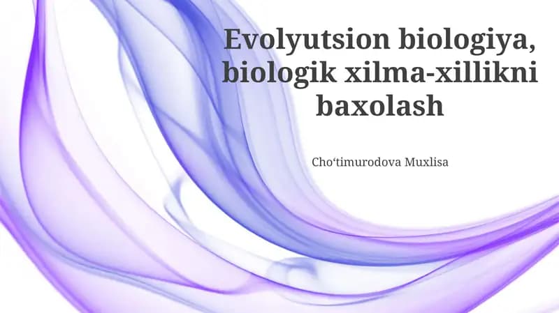 Evolyutsion biologiya, biologik xilma-xillikni baxolash