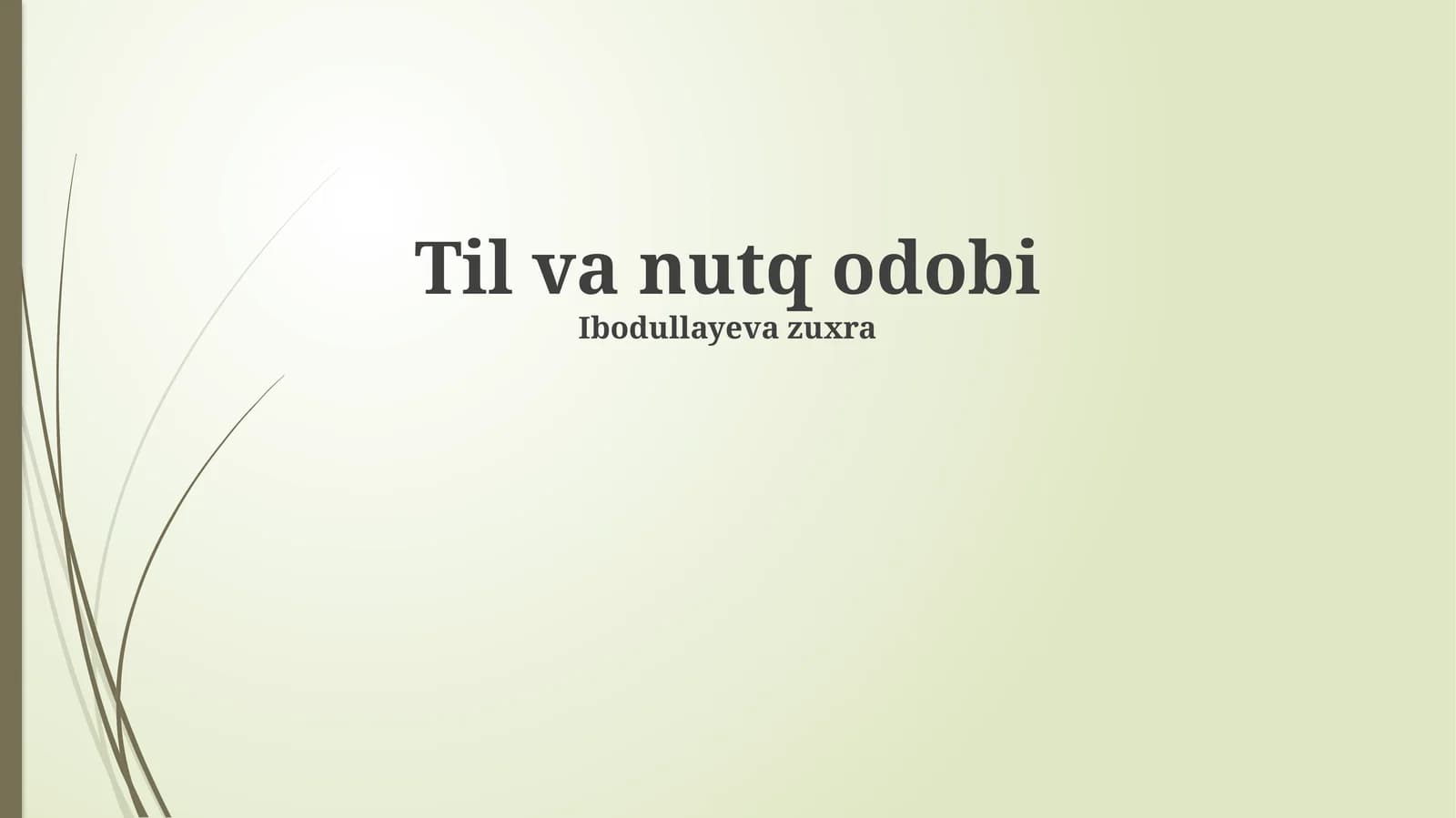 Til va nutq odobi