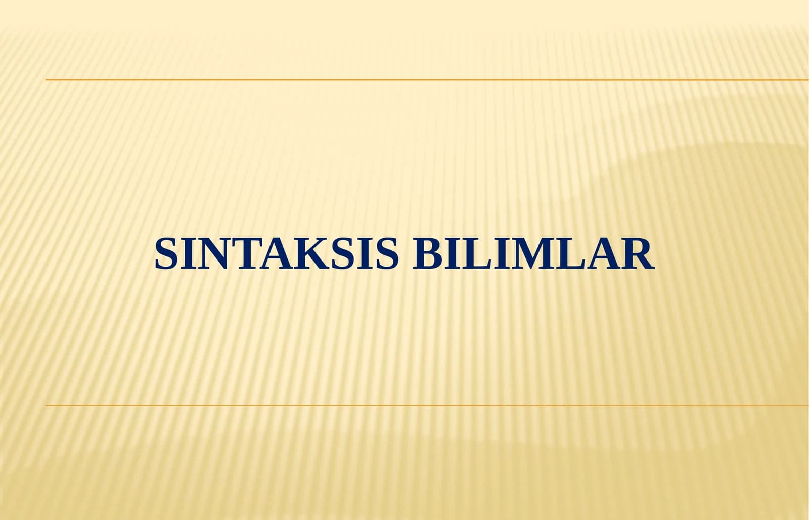 SINTAKSIS BILIMLAR