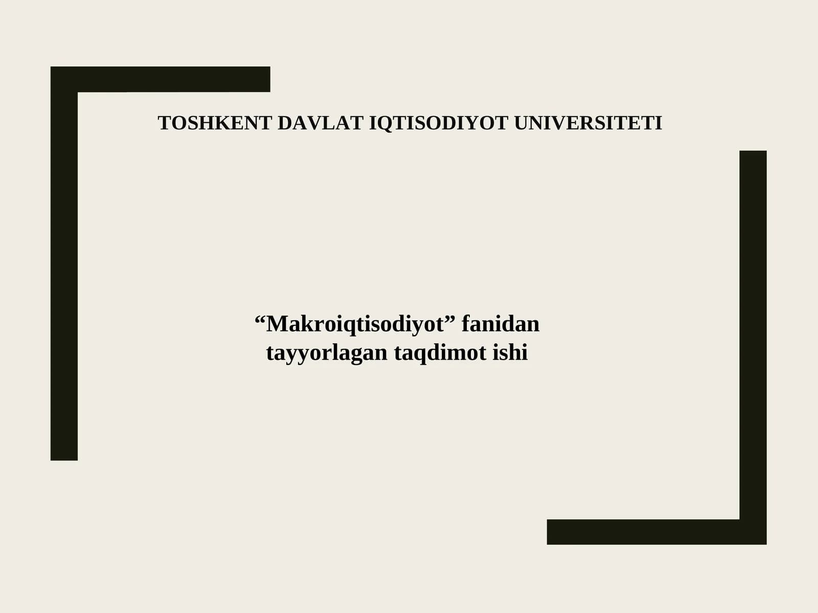 Xitoy Makroiqtisodiyoti tayyorlagan taqdimot ishi