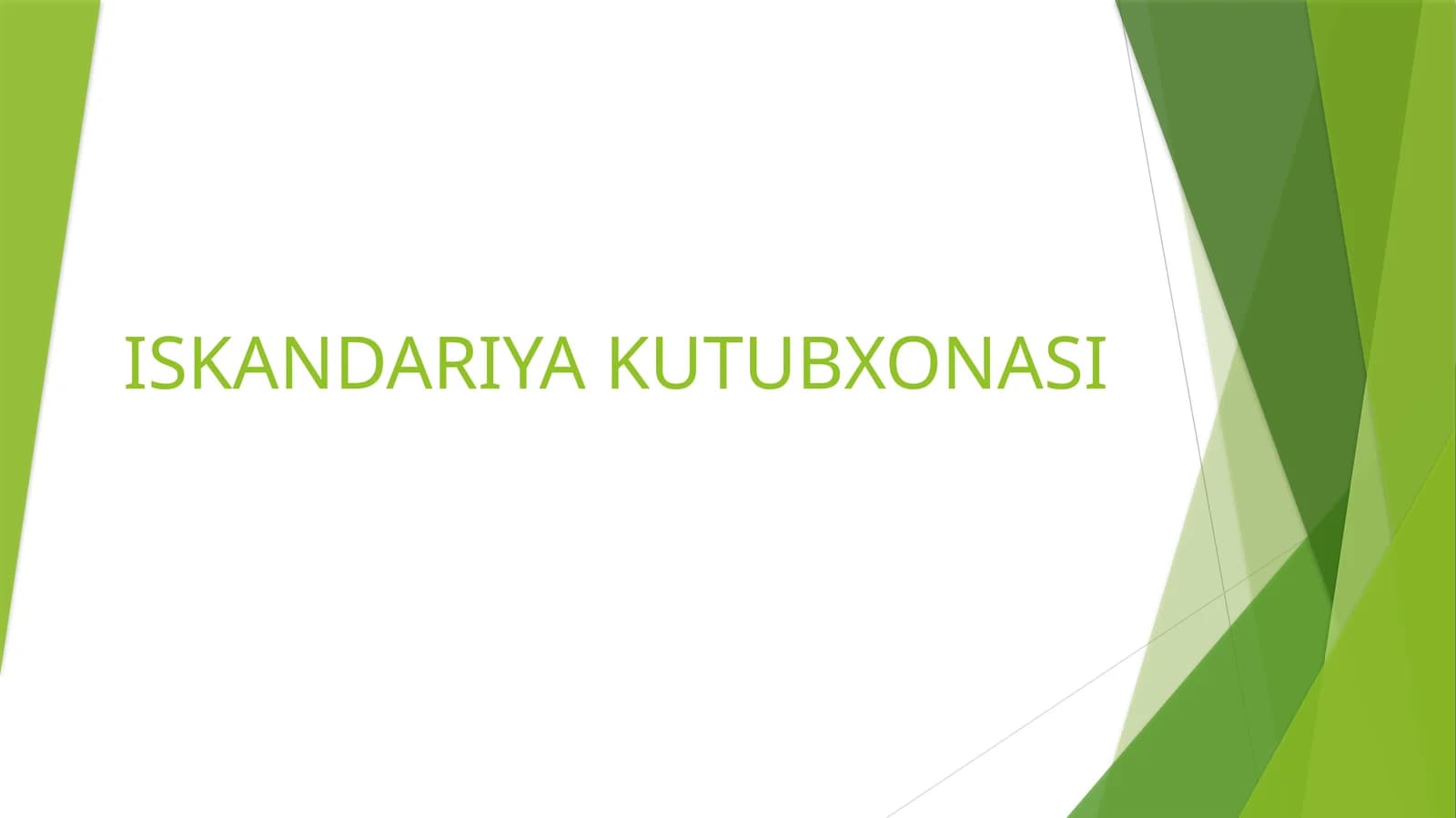 Iskandariya kutubxonasi