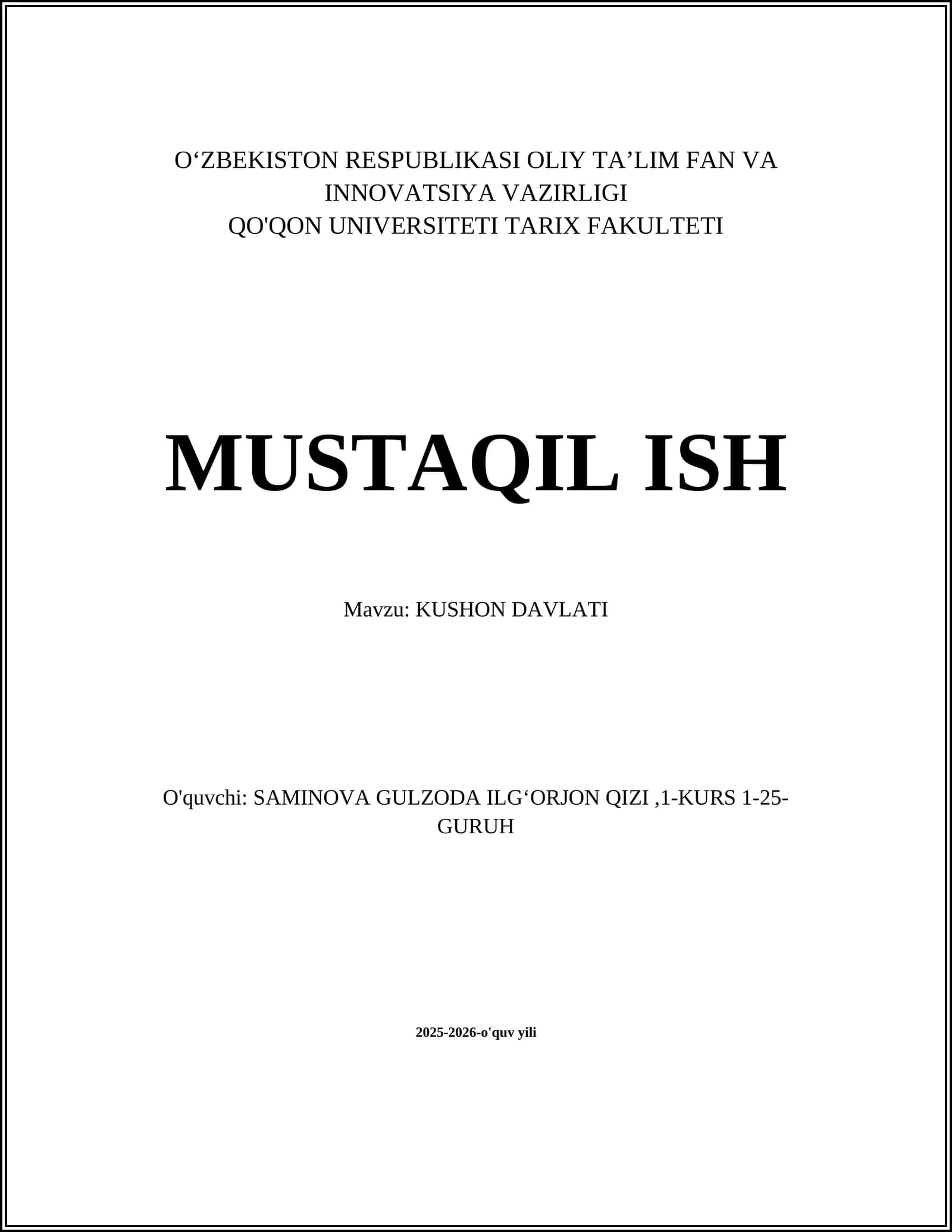 KUSHON DAVLATI