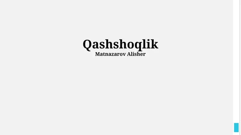 Qashshoqlik