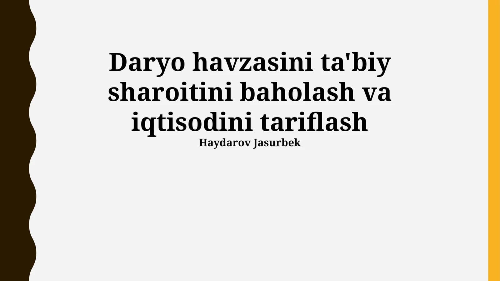 Daryo havzasi tabiiy sharoit va iqtisodiy tavsifi