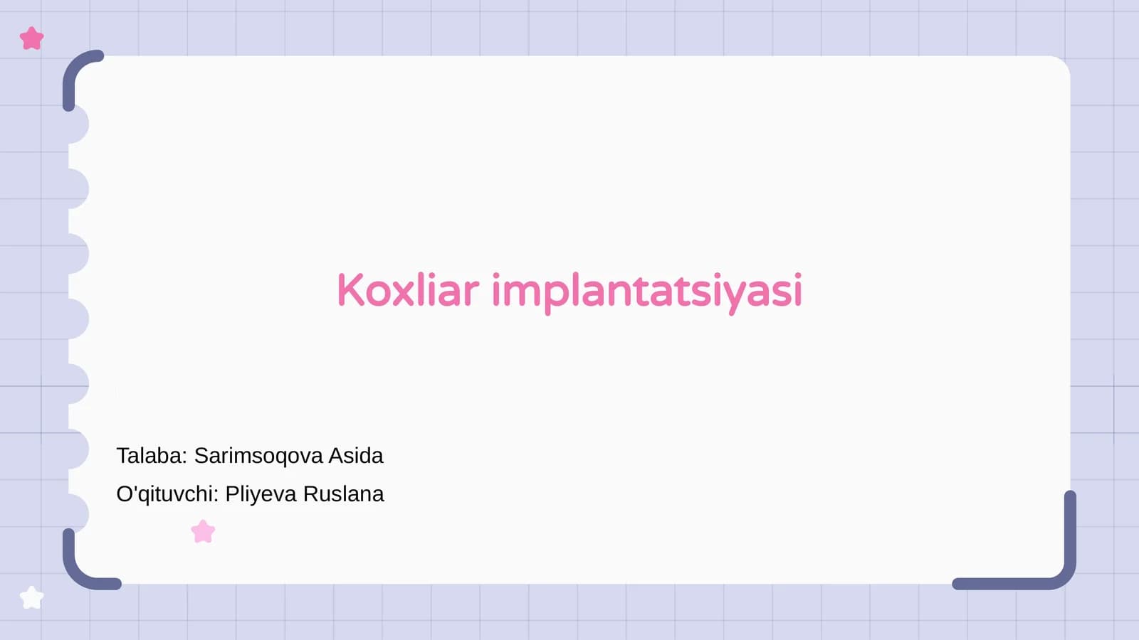 Koxliar implantatsiyasi