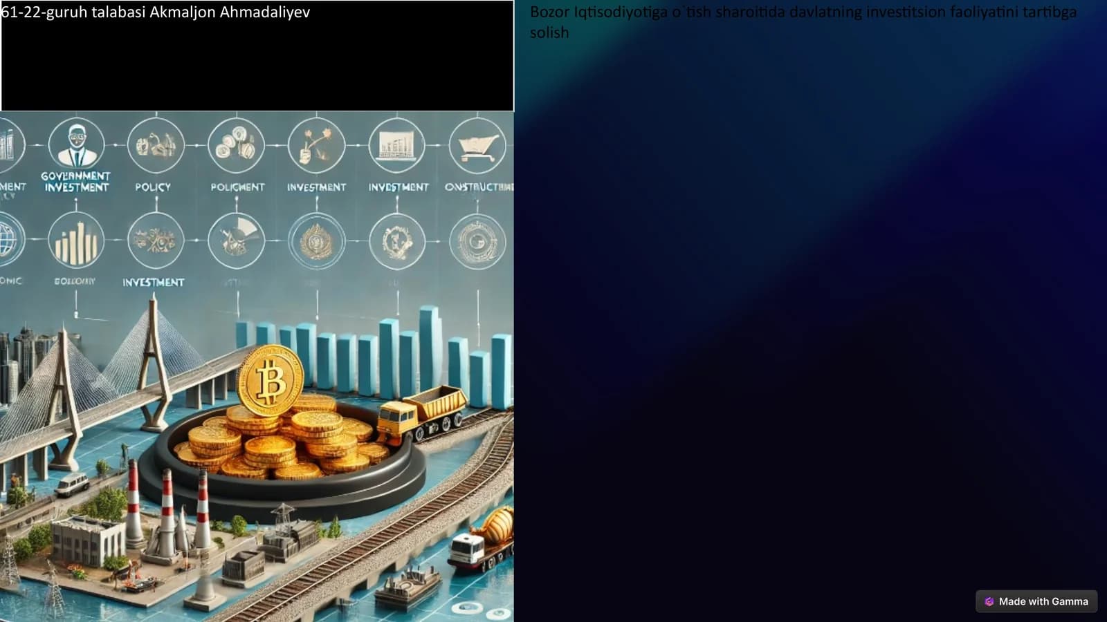 Investitsion faoliyatni tartibga solish