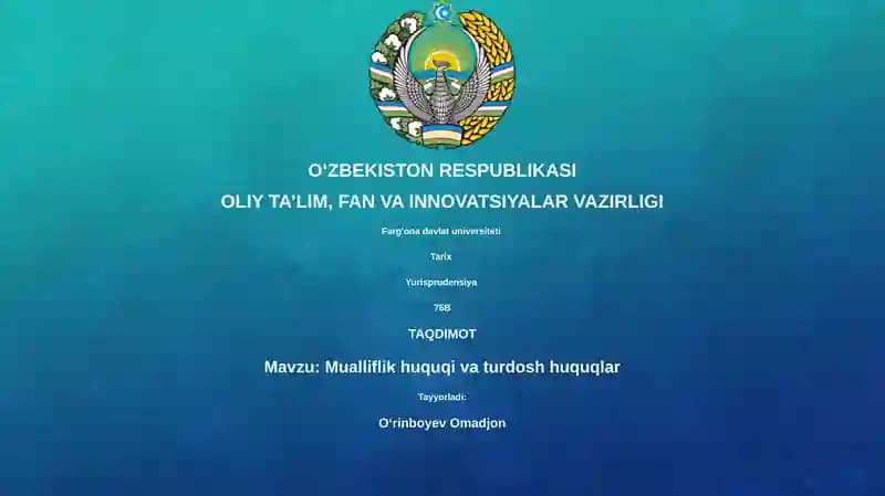 Mualliflik huquqi va turdosh huquqlar