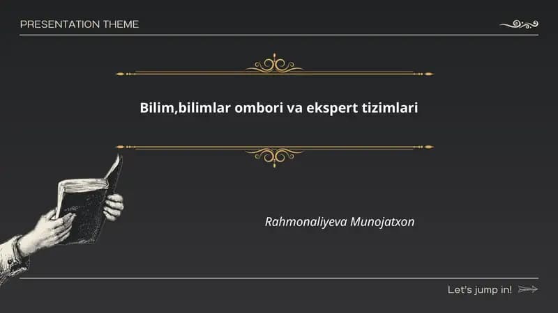 Bilim,bilimlar ombori va ekspert tizimlari