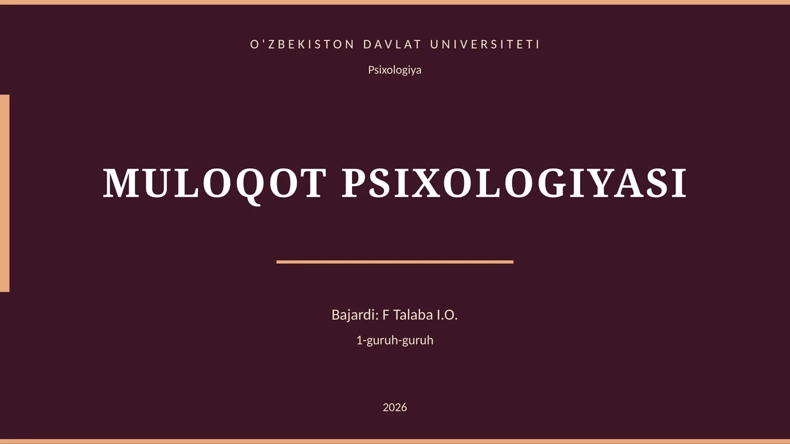 MULOQOT PSIXOLOGIYASI