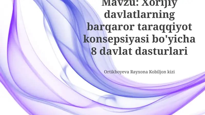 Toza Texnologiyalar Strategiyasi