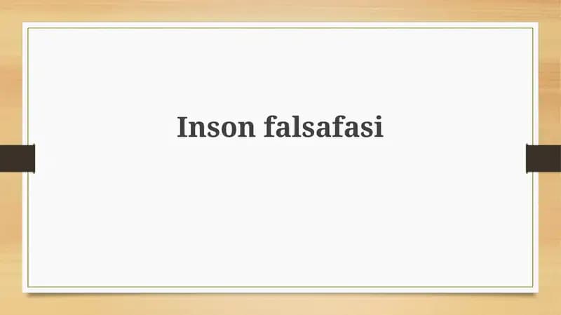 Insonfalsafasi