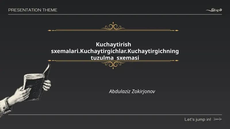 Kuchaytirish sxemalari.Kuchaytirgichlar.Kuchaytirgichning tuzulma sxemasi