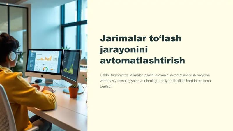Jarimalar to‘lash jarayonini avtomatlashtirish