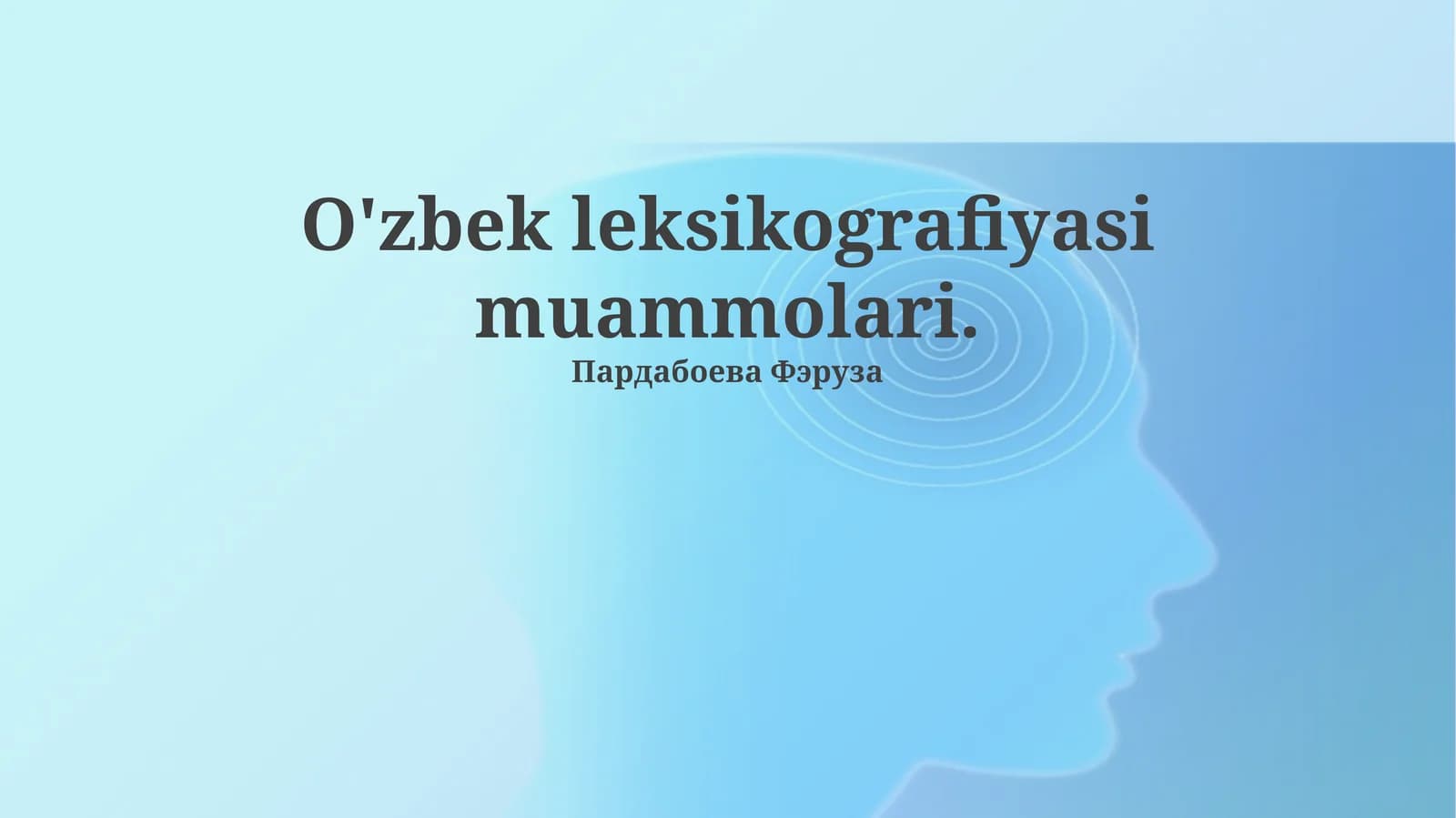 O'zbek leksikografiyasi muammolari