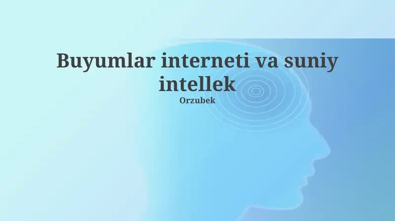 IoT va AI asoslari