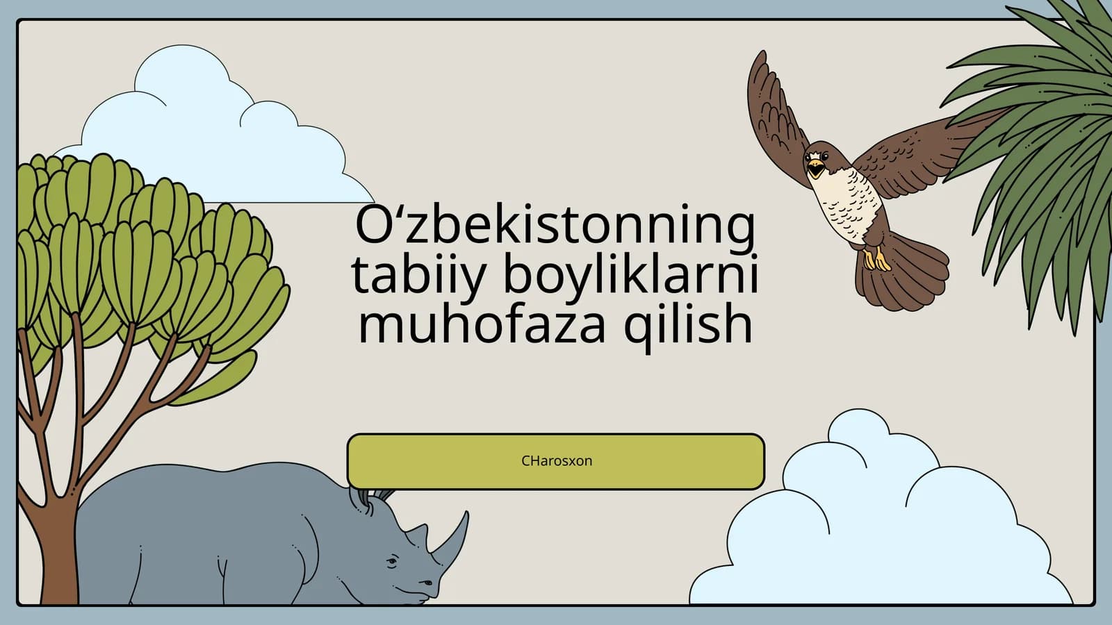 Slayd.Oʻzbekistonning tabiiy boyliklarni muhofaza qilish